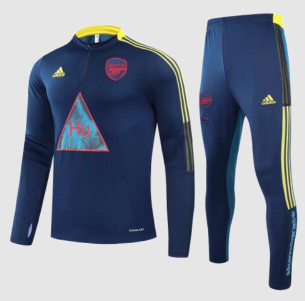 2021/22 Arsenal Blue Humanrace Training Kits Sweat Shirt with Pants